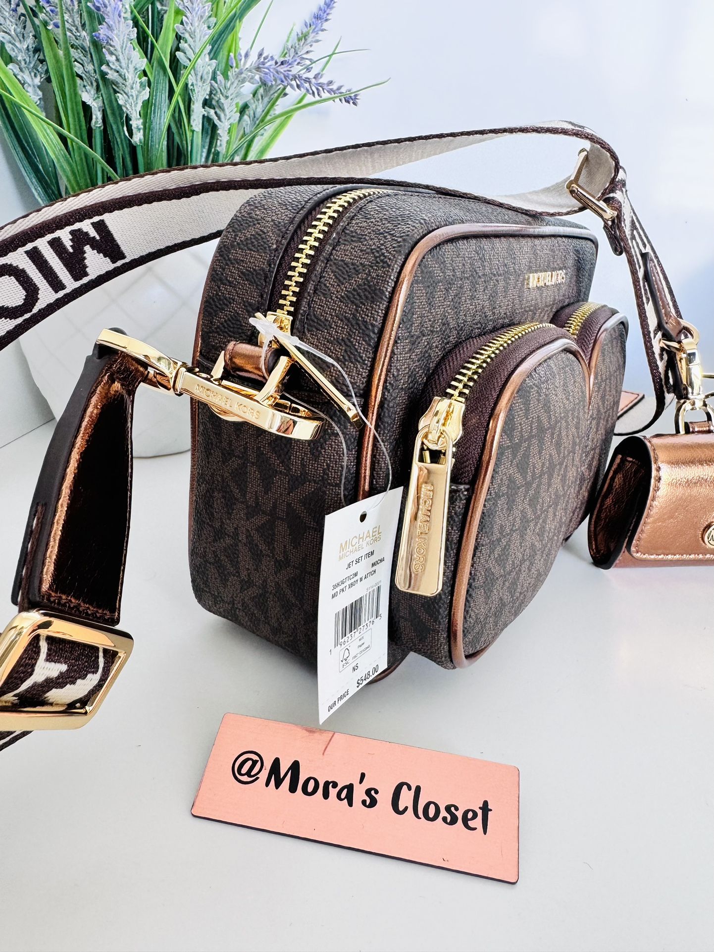 Michael Kors JET SET ITEM MD PKT XBODY W ATTCH for Sale in
