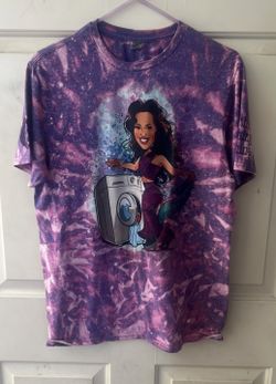 Gildan Selena Washing Machine Tie Dye Purple T-shirt Size M