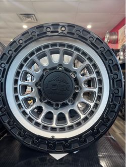 LOCK OFF ROAD MOJAVE 17x9 8x170 ET -12mm MATTE SILVER W/MATTE BLACK RING