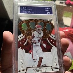 2020 panini crown royale Ceedee lamb rookie Alabama no.6 gem mint 10