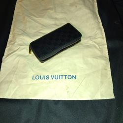 Louis Vuitton Damier Graphite Zippy Wallet Vertical N63095 Black Zip Round Wallet