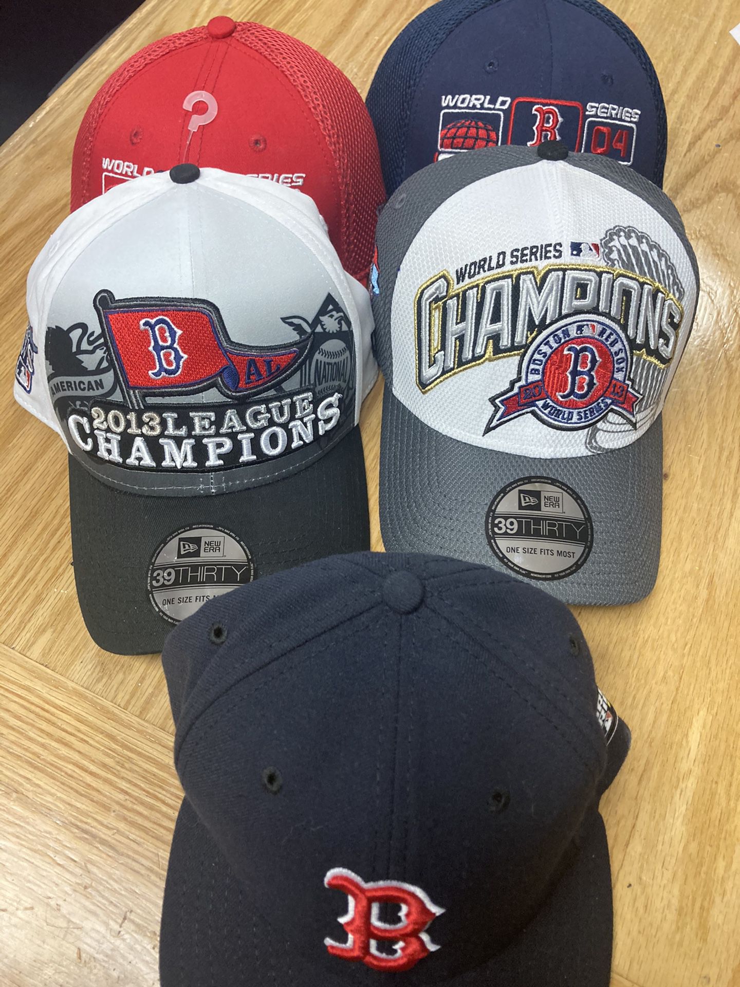 5 Red Sox Championship Hats