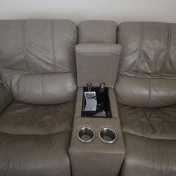 Leather Love Seat And Couch