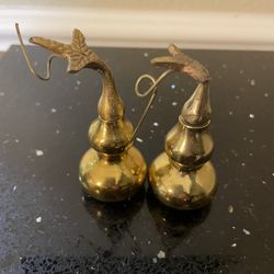 Two 3” Brass Feng Shui Chinese Decor