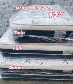 12" Pillow Top Mattress – Twin, Full, or Queen