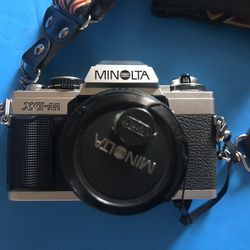 Excellent Minolta XG-M 35mm SLR Film Camera w/MD 50mm 1:1.7 new battery install
