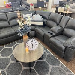 Reclining Sectional In Stock For Immediate Delivery 