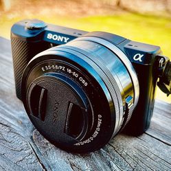 Sony a5000 Mirrorless  Camera With 16-50mm OSS Lens And Lens Protector (Black)