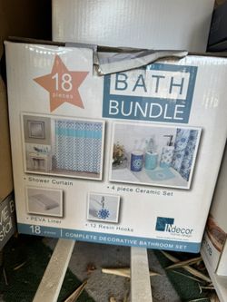 18 Piece Bath Set - coastal Theme