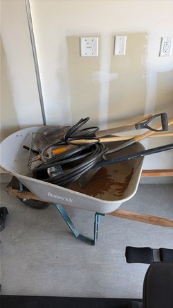 Wheel barrow and Tools