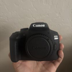 Canon Eos 2000D With Lens, Charger, And Carrier 