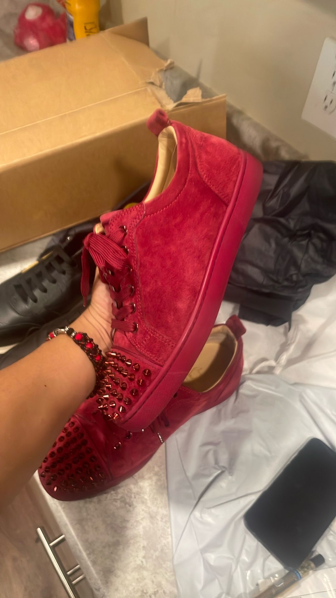 Christian Louboutin - Size 41 Fits 8-9 Like-new Maroon