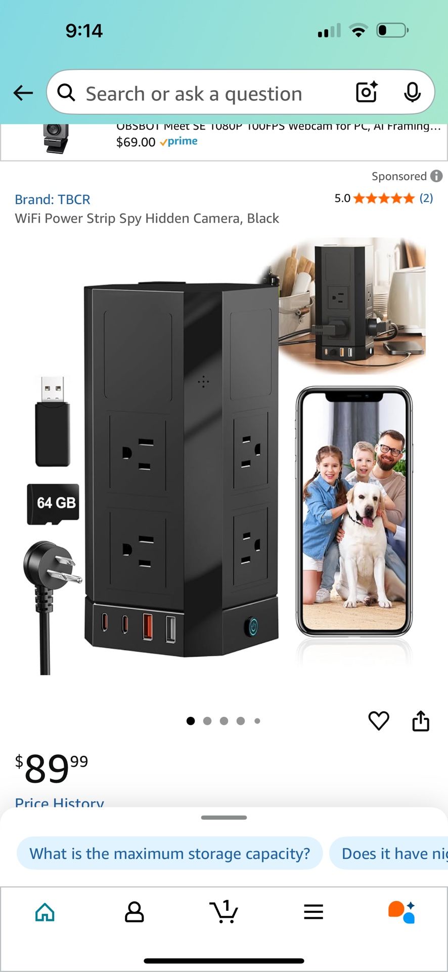 Power Strip Smart Camera