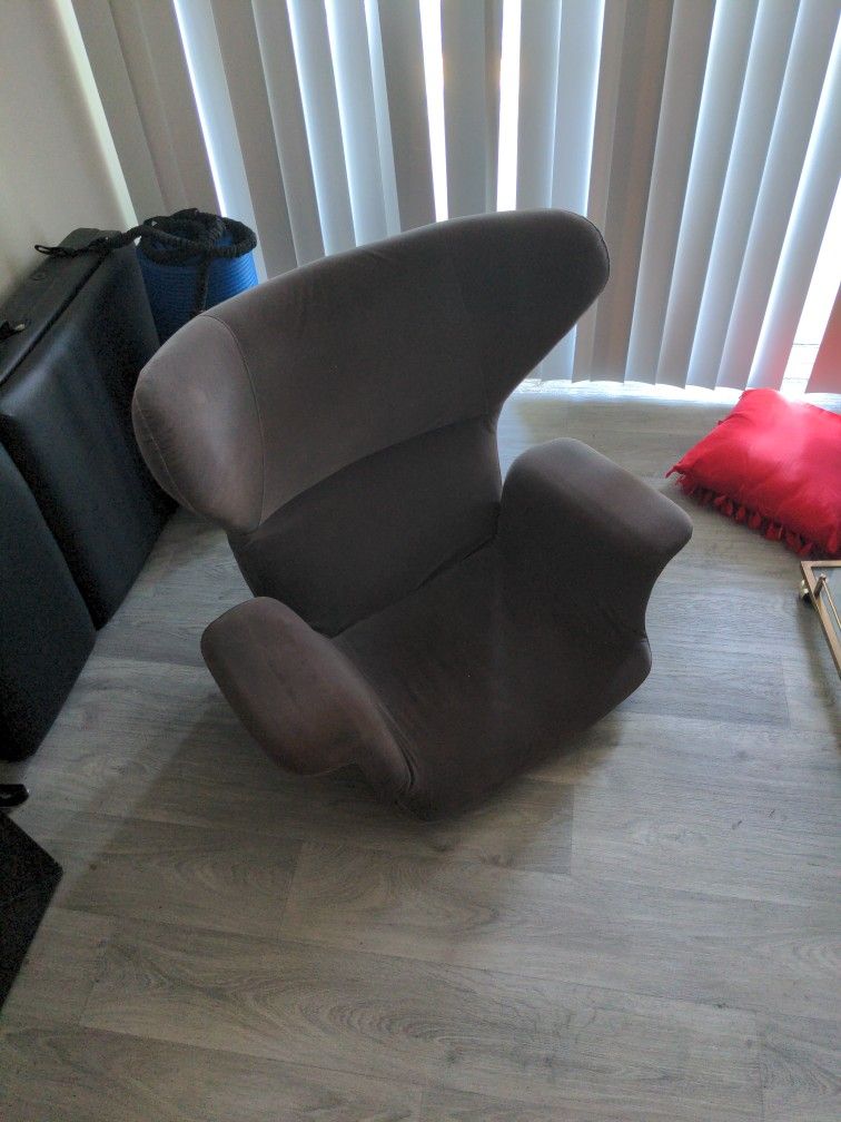 Gray Microfiber Arm Chair