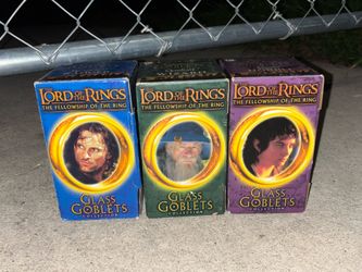Lord of the ring glass goblets