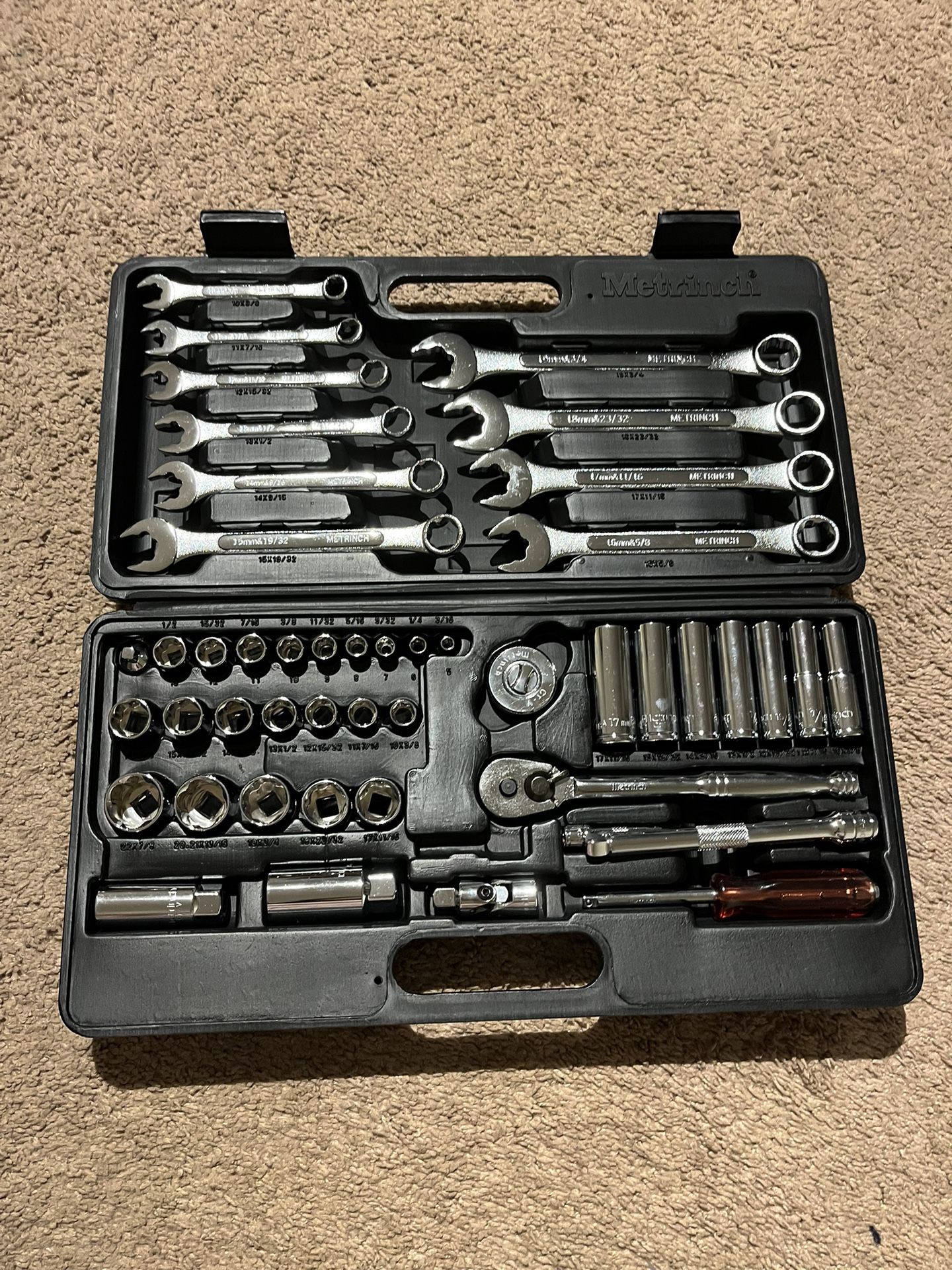 METRINCH 48pc Wrench And Socket Set LIKE NEW