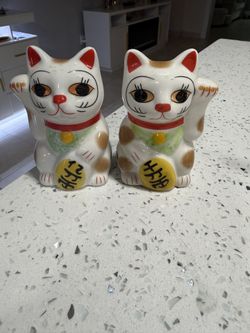 New Lucky Cat Magnetic Porcelain Sal And Pepper Shakers Set Jalan Brought At Epcot