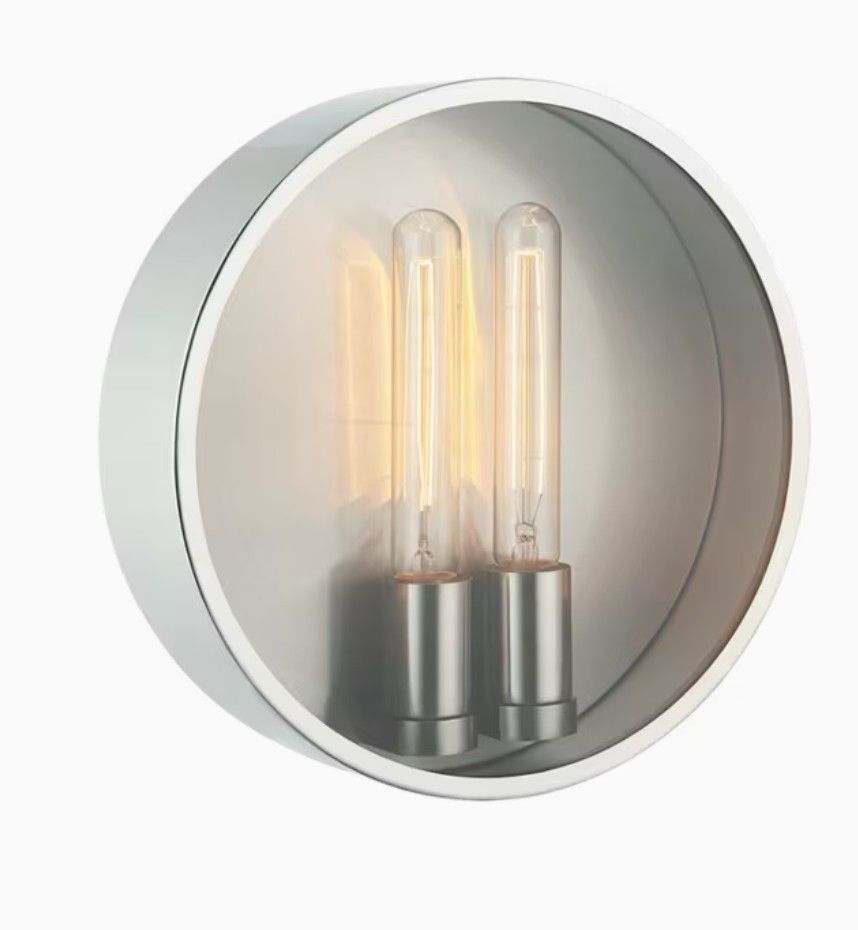 Chrome Two Light Wall Sconce from the Marco Collection Retail Fur $350 NEW IN BOX