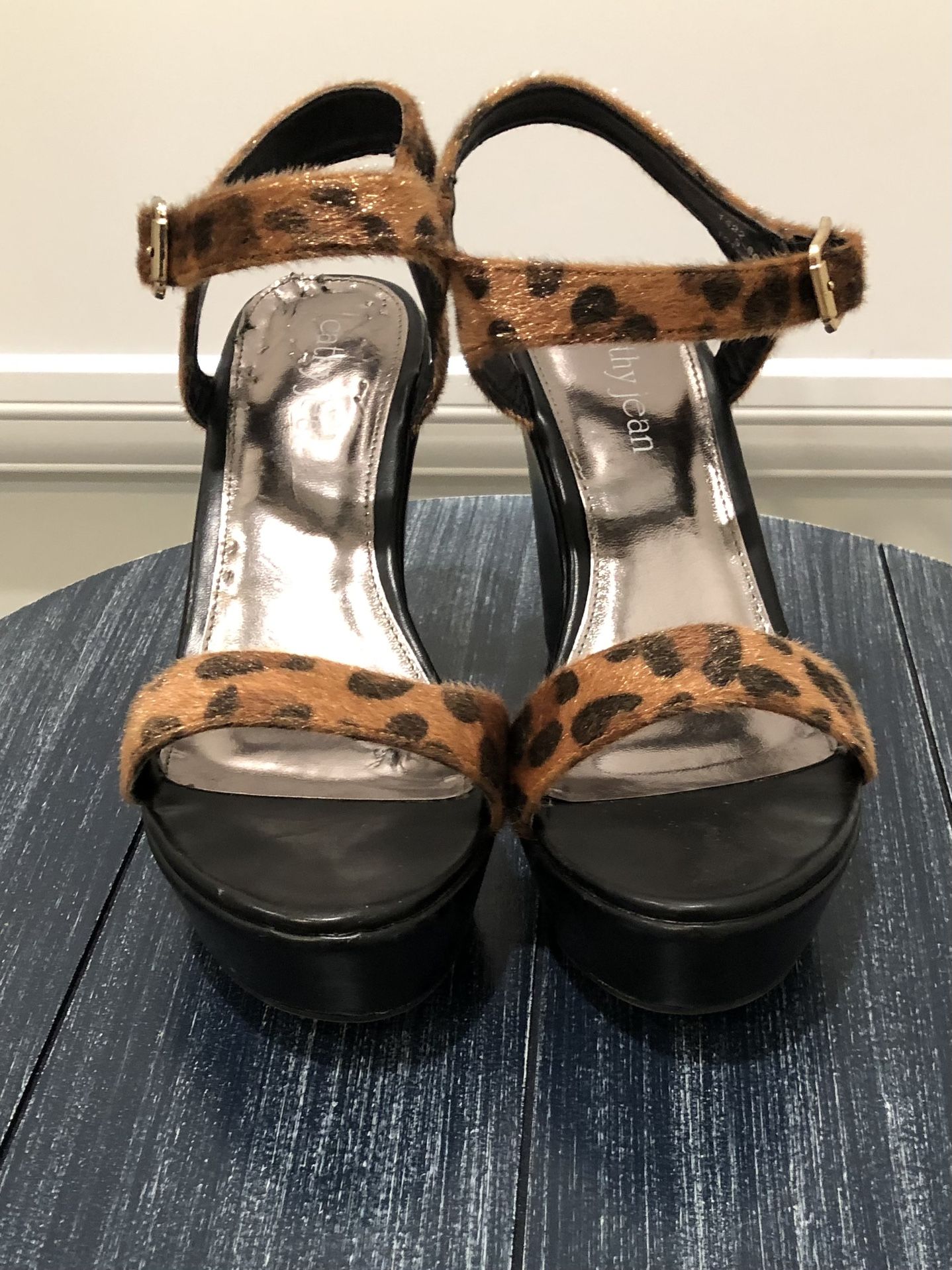 Cathy Jean Leopard Wedges