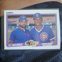 Fleer 90 N.L. East Rivals Sandberg And Johnson