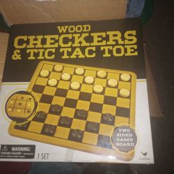 Wooden Checkers/TicTacToe