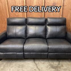 Electric Leather Recliner Couch - Free Delivery 