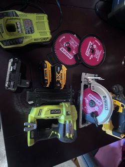 Dewalt and Ryobi tool bundle