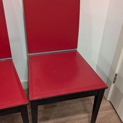 Dining Room Red Chairs 
