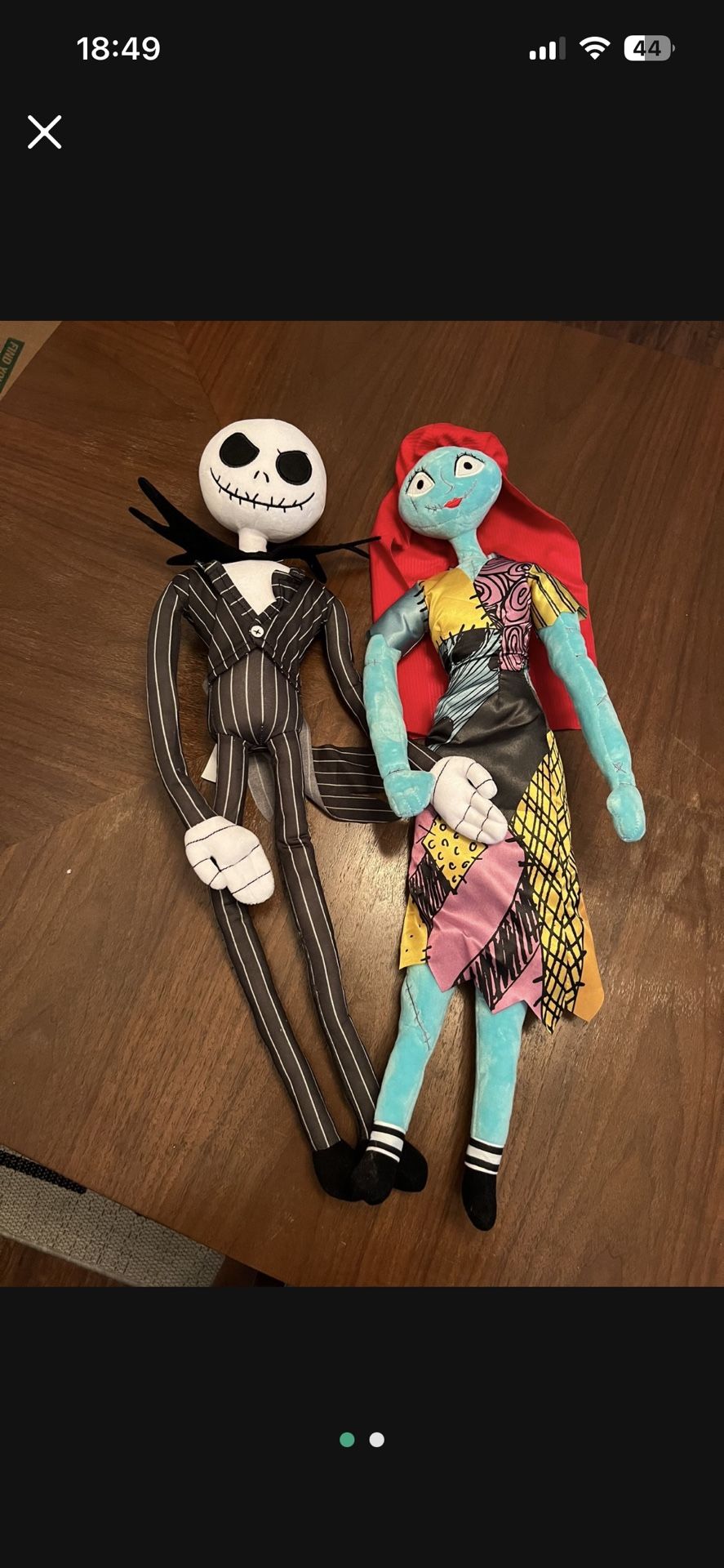 24 Inch Sally And Jack Skellington Plush