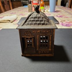 Antique Home Savings Coin Bank 1891