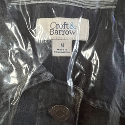 New Croft & Barrow Denim Jacket Sz M
