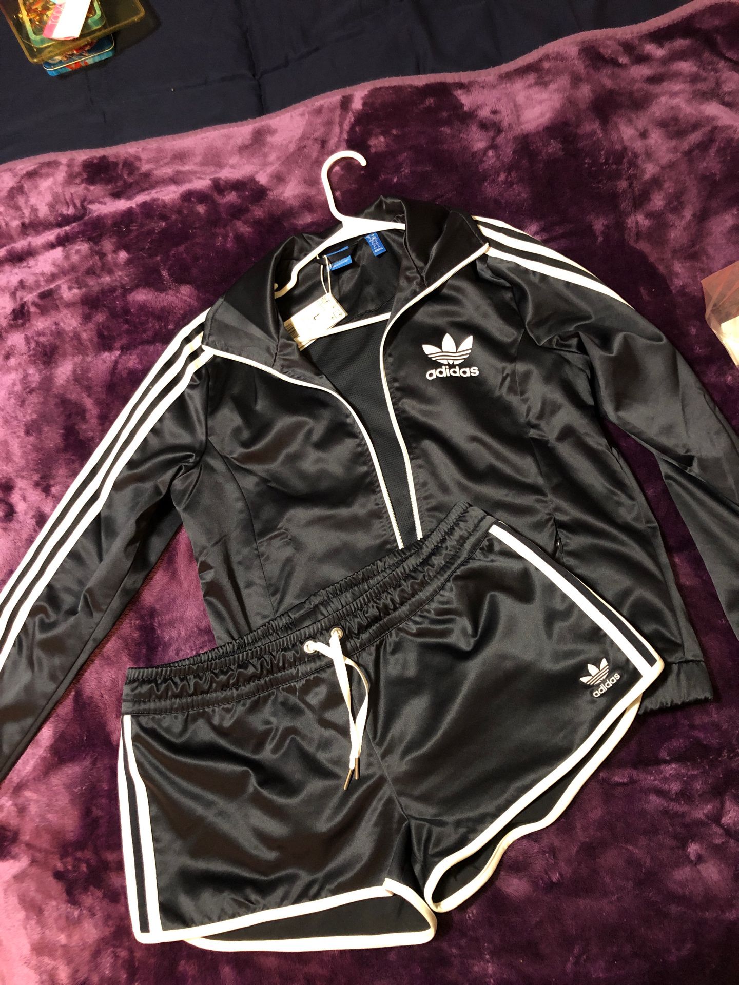 Women’s Adidas Navy Silk Set Sz Large