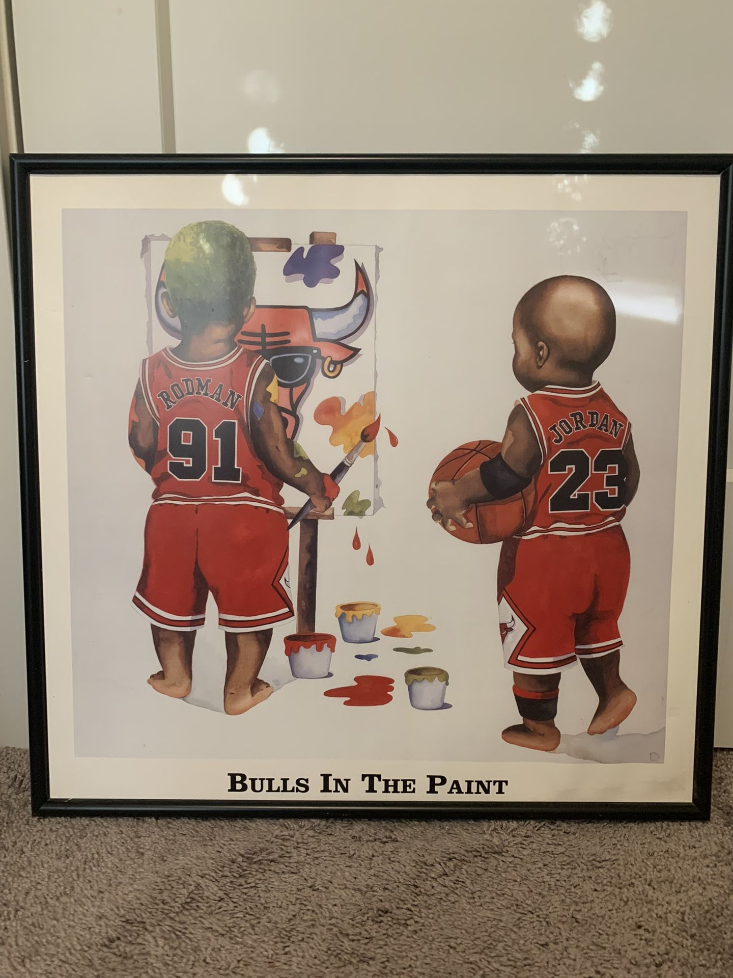 Chicago Bulls Michael Jordan Dennis Rodman Chicago Bulls In The Paint Framed Picture Nike