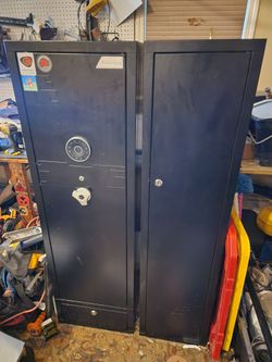 16 Gun safe w/seperate or attached ammo storage locking cabinet