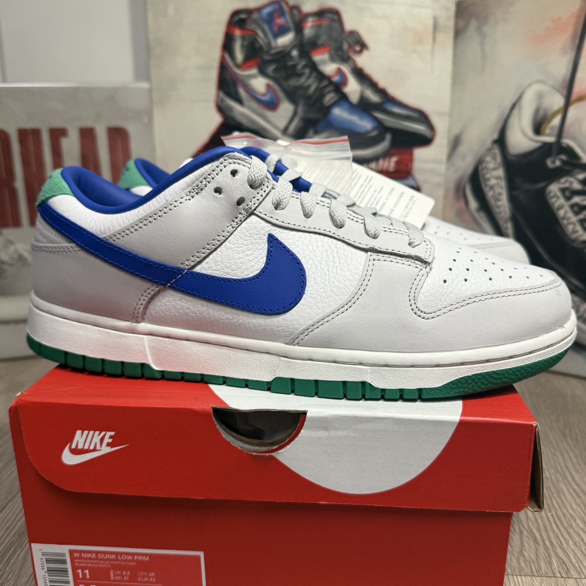 New Unisex Nike Dunk Low Tennis Classic Multi Sizes Grey Suede 7.5M/9W, 8.5M/10W