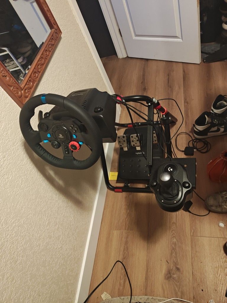 Logitech G29 With Manual Gear Shifter And Stand Setup