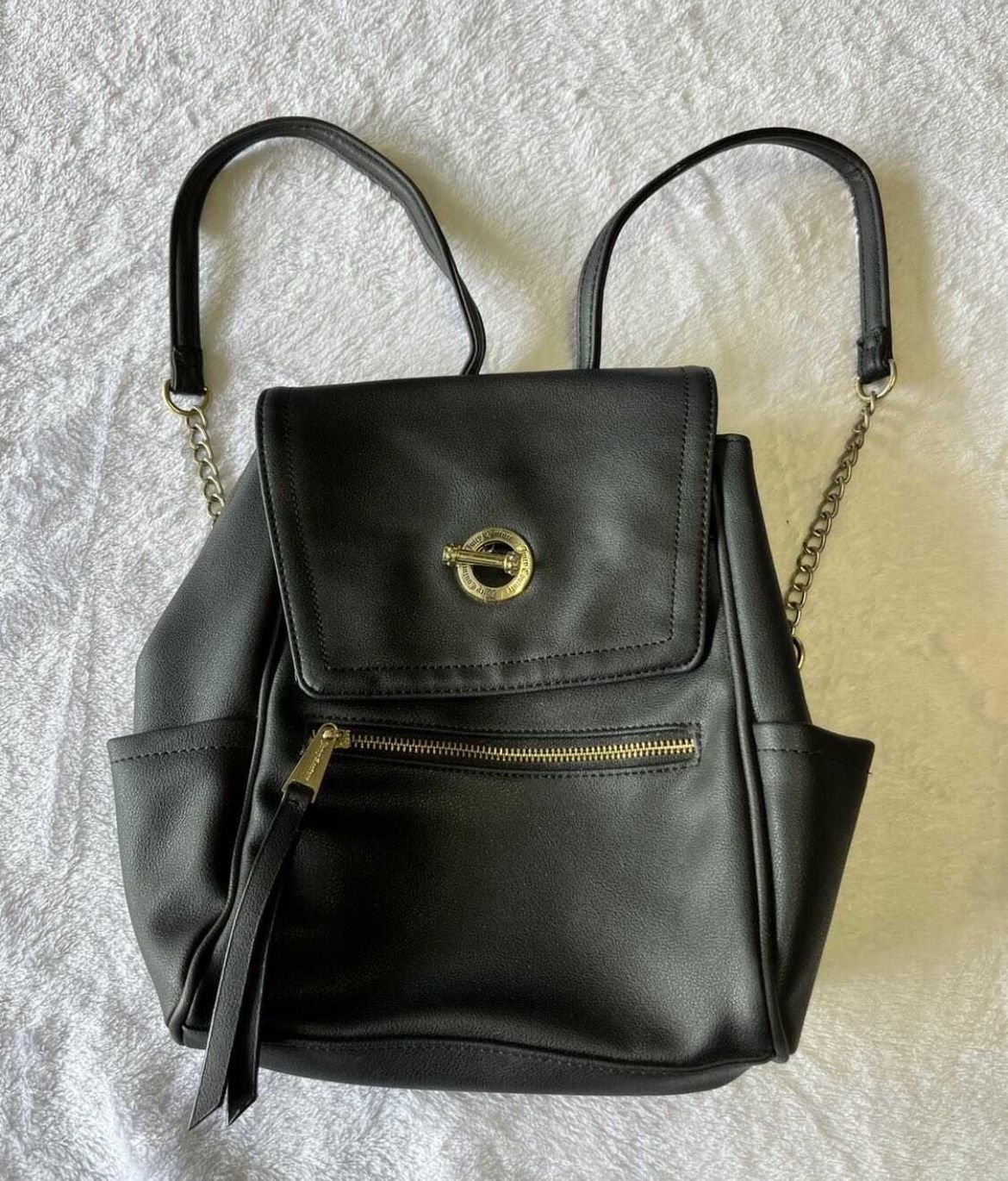 Juicy Couture Near New, Black Backpack/Purse Very Cute