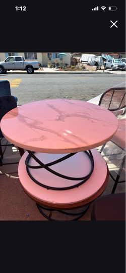 Black white marble coffee table