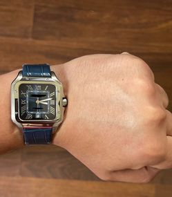 Santos watch blue strap