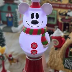 Light Up Mickey Snow Man Straw Topper