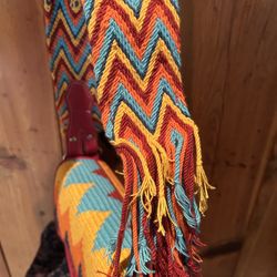 Handcrafted Columbian Crossbody Bag/ Carriel Wayuu Escarlata