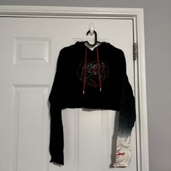 Iron Yokai Cropped Hoodie, Limited Edition, in Black