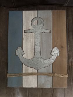 Wood And Metal Anchor Wall Art