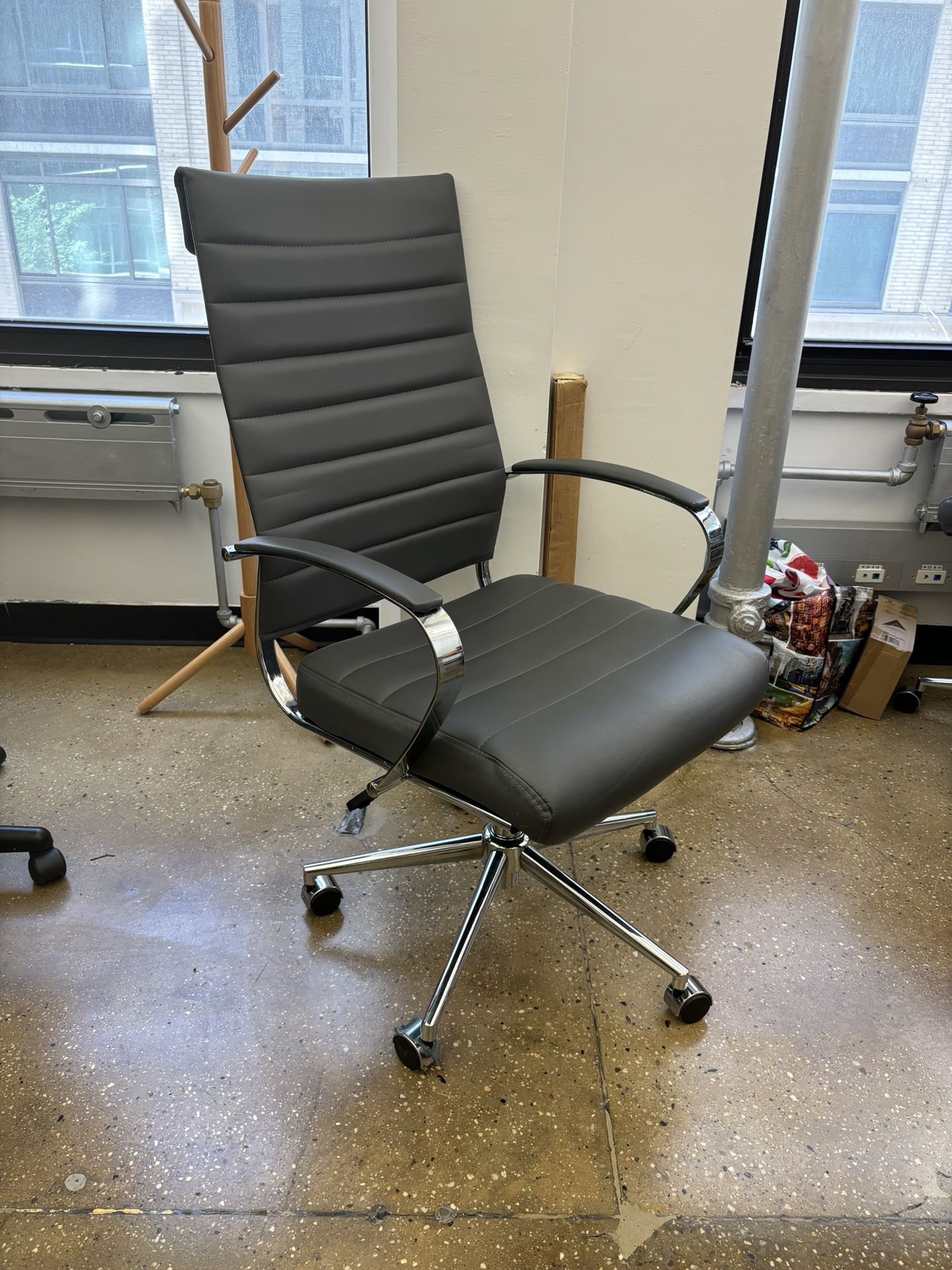 Gray Office Computer Chair Padded