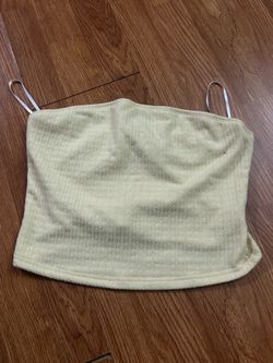Pastel yellow tube top