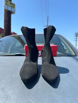 Jeffrey Campbell Final Bootie Black Pattern Size 6