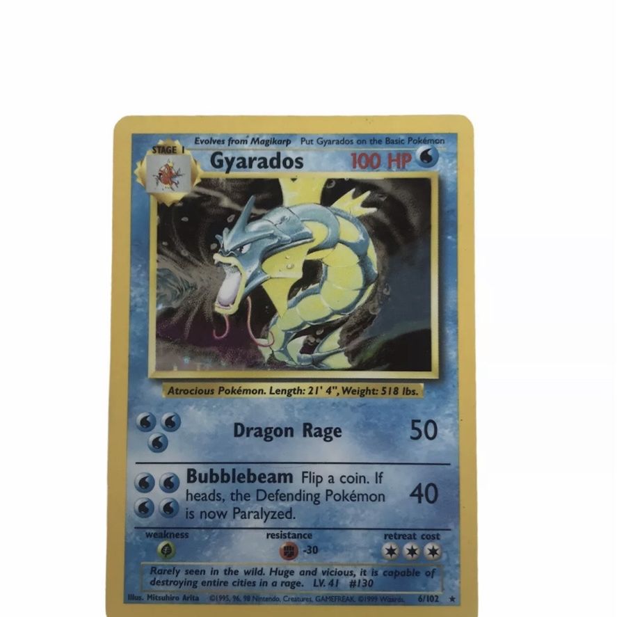 1995 gyarados pokemon card Gyarados Holo 1995 RARE!