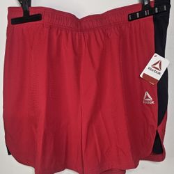 Reebok Crimson Pace Breaker Woven Performance Shorts Mens 2XL 