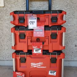 Milwaukee Packout Rolling Toolbox 3 Piece Set Brand New Never Used Hablo Español 
