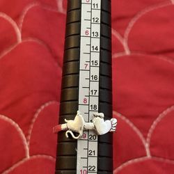 Fashion Silver Heart Ring Size 8.5 Demon Angel Devil Good Evil Holy 